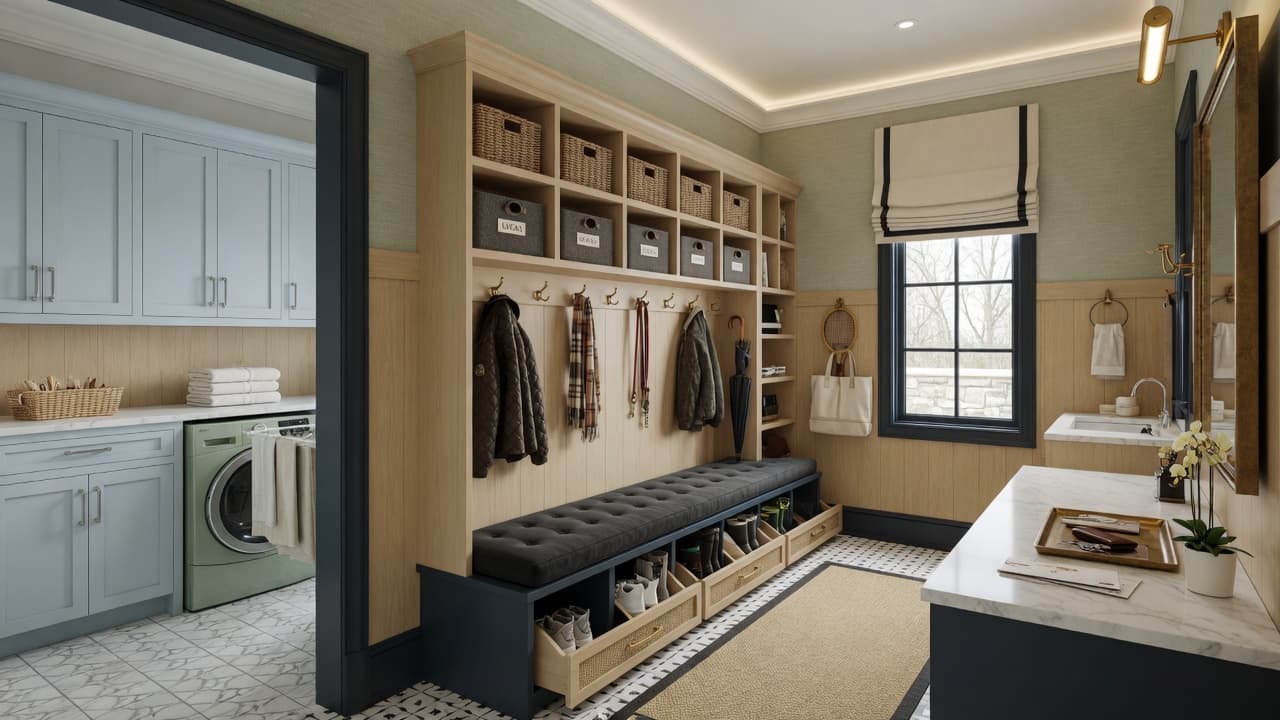 Mudrooms & lifestyle connectors — luxury home transformation inspiration by Vantage Construction