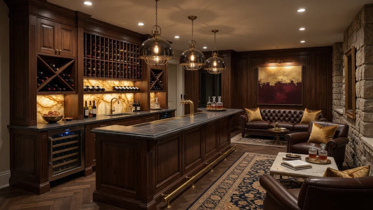 Bars & entertaining — luxury home transformation inspiration by Vantage Construction