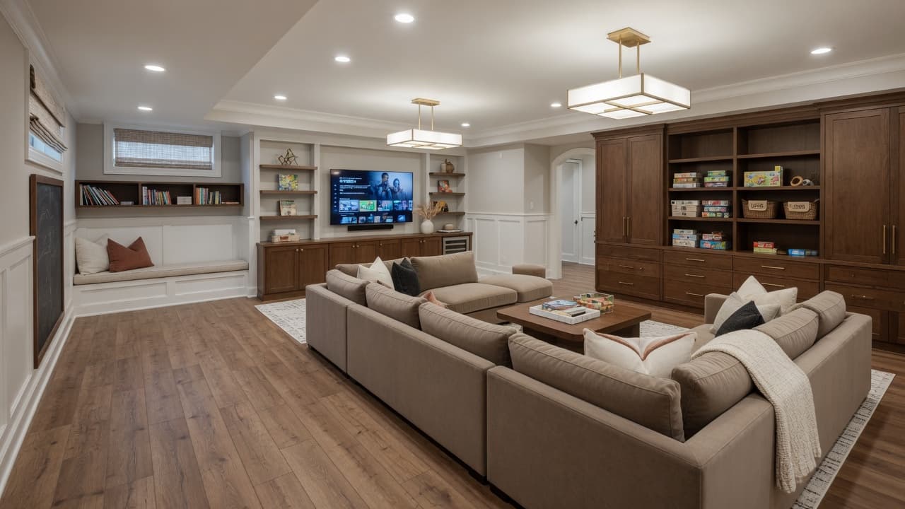 Playrooms & flex space — luxury home transformation inspiration by Vantage Construction