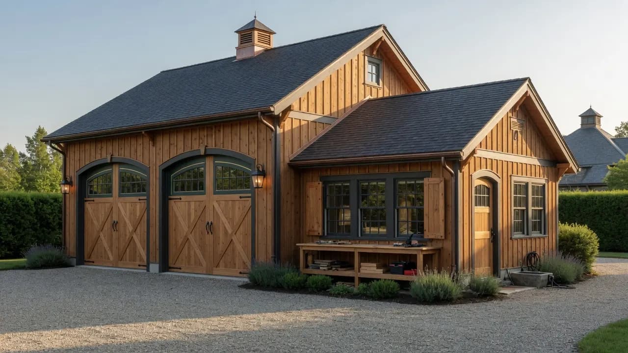 Workshop + garage — luxury home transformation inspiration by Vantage Construction