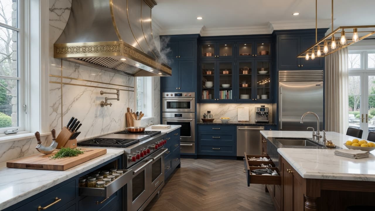 Chef-ready work triangles — luxury home transformation inspiration by Vantage Construction