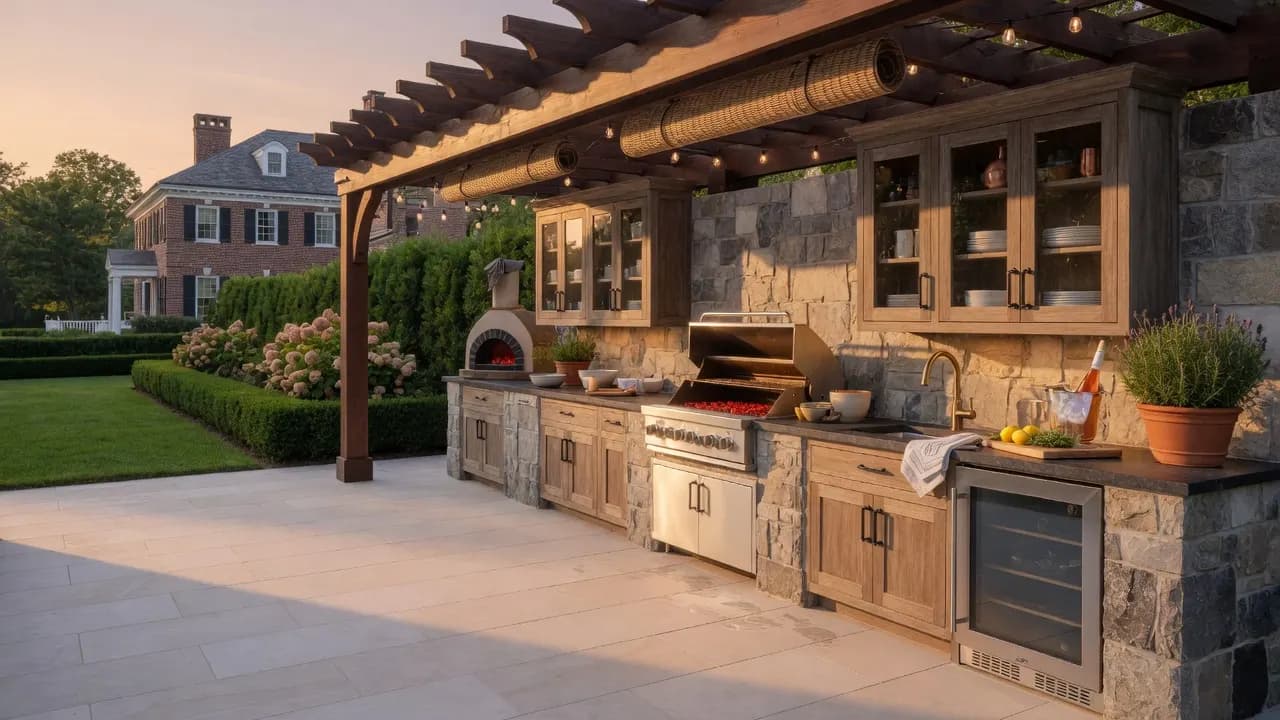 Luxury outdoor kitchen — Vantage Outdoor Living Studio