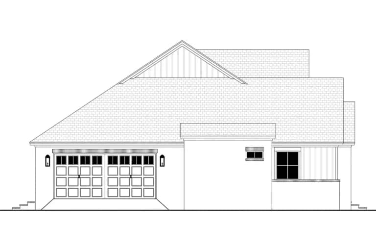 Design view 2 of The Fairview Ranch, a 2,407 sq ft Modern Farmhouse custom home design available through Vantage Construction