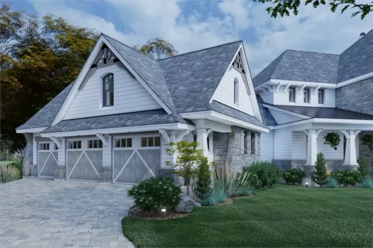 Design view 2 of The Chateau Royale, a 3,349 sq ft Modern Farmhouse custom home design available through Vantage Construction