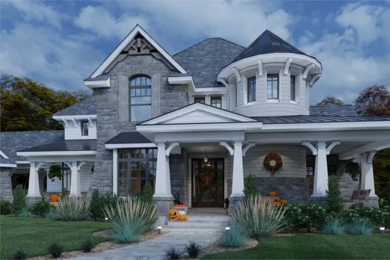 Design view 3 of The Chateau Royale, a 3,349 sq ft Modern Farmhouse custom home design available through Vantage Construction