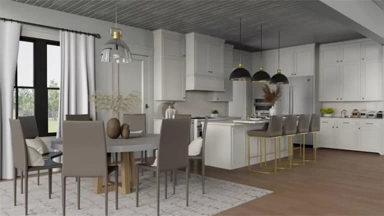 Design view 2 of The Grand Vista, a 2,570 sq ft Modern Farmhouse custom home design available through Vantage Construction