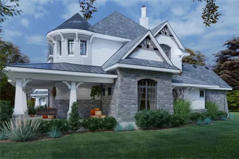 Design view 5 of The Chateau Royale, a 3,349 sq ft Modern Farmhouse custom home design available through Vantage Construction