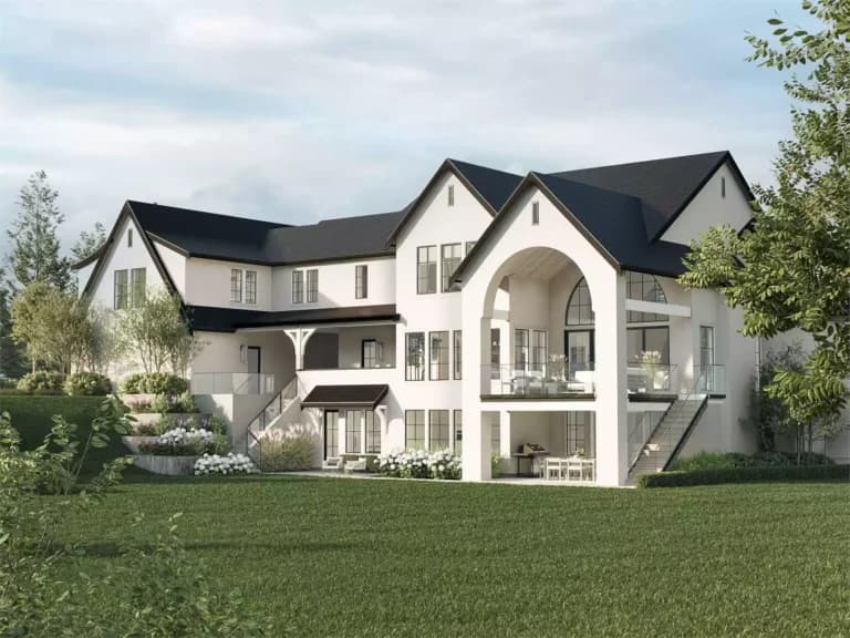 Design view 4 of The Grand Alpine, a 4,954 sq ft Modern Farmhouse custom home design available through Vantage Construction