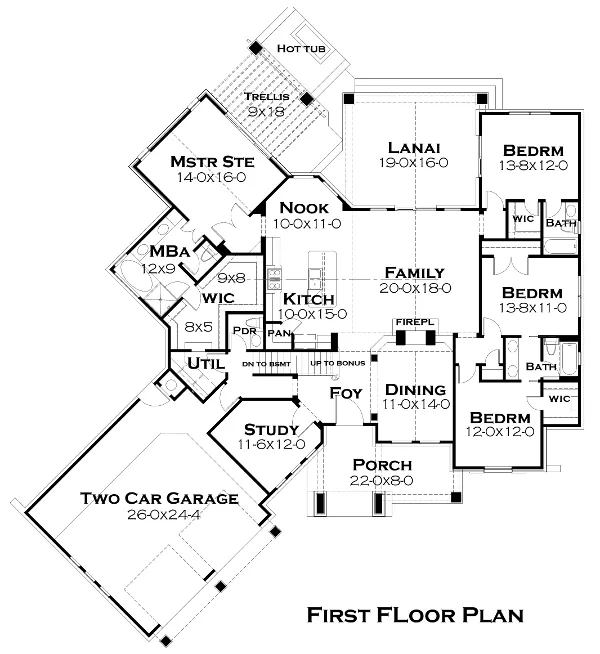 Design view 2 of The Laurelwood, a 2,482 sq ft Modern Farmhouse custom home design available through Vantage Construction