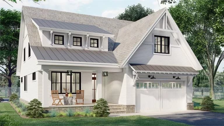 Design view 2 of The Emerald Cottage, a 2,889 sq ft Cottage Farmhouse custom home design available through Vantage Construction
