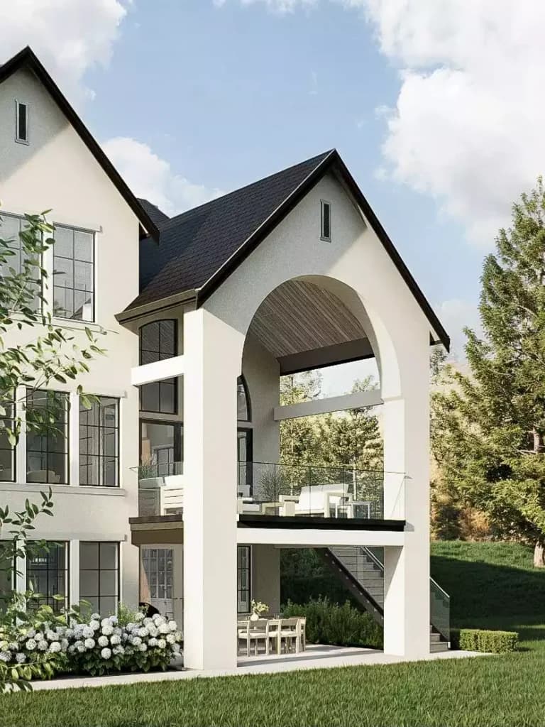 Design view 5 of The Grand Alpine, a 4,954 sq ft Modern Farmhouse custom home design available through Vantage Construction