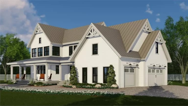 Design view 4 of The Highland Manor, a 3,262 sq ft Modern Farmhouse custom home design available through Vantage Construction