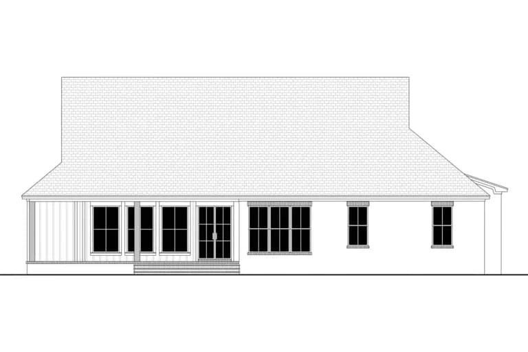 Design view 3 of The Fairview Ranch, a 2,407 sq ft Modern Farmhouse custom home design available through Vantage Construction