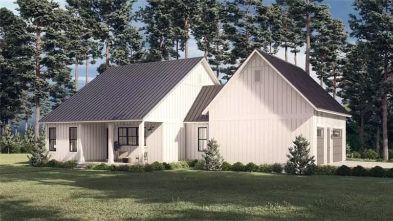 Design view 4 of The Modern Homestead, a 1,448 sq ft Modern Farmhouse custom home design available through Vantage Construction