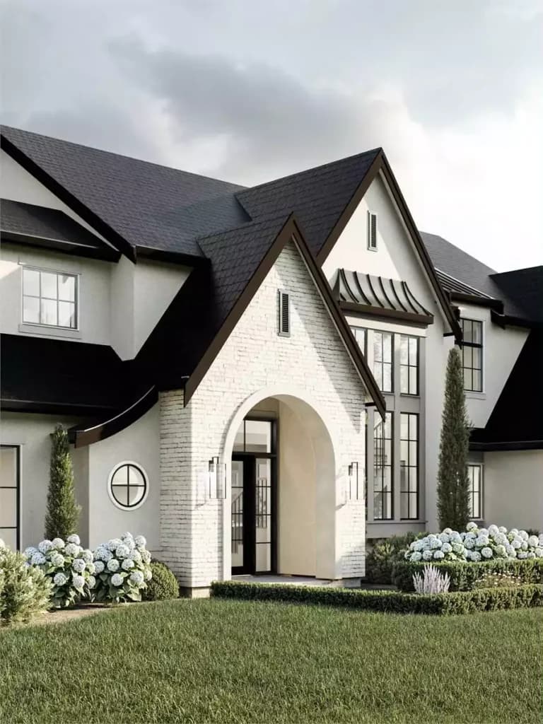Design view 3 of The Grand Alpine, a 4,954 sq ft Modern Farmhouse custom home design available through Vantage Construction