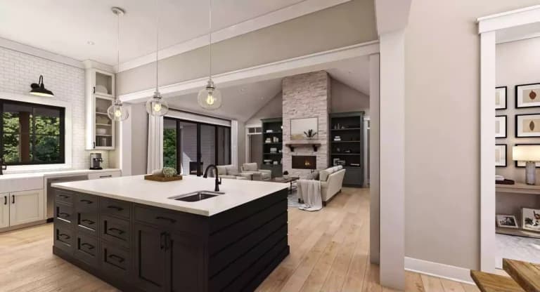 Design view 3 of The Meadowbrook Estate, a 2,841 sq ft Modern Farmhouse custom home design available through Vantage Construction