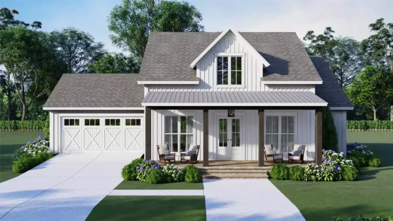 Design view 2 of The Lakeside Loft, a 2,992 sq ft Barndominium custom home design available through Vantage Construction