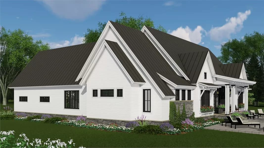 Design view 2 of The Westbrook Estate, a 2,340 sq ft Modern Farmhouse custom home design available through Vantage Construction
