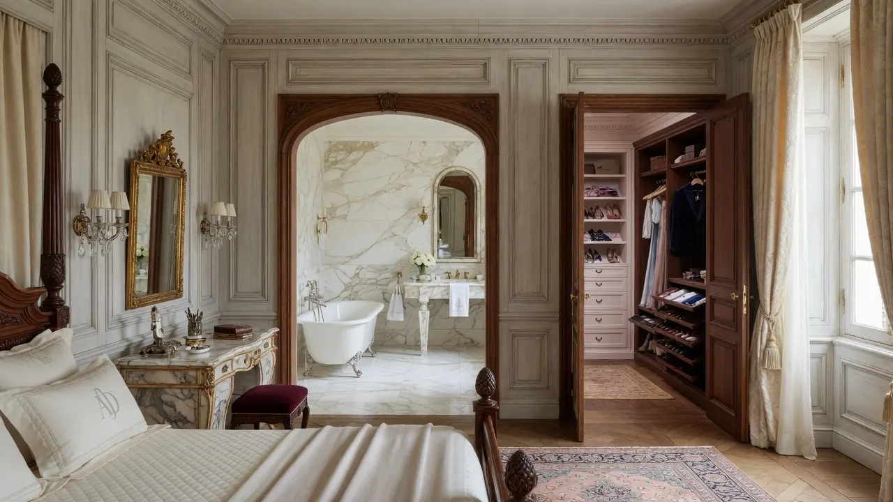 Walk-in / dressing — luxury home transformation inspiration by Vantage Construction