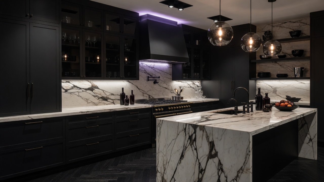 Dark & Dramatic luxury kitchen inspiration