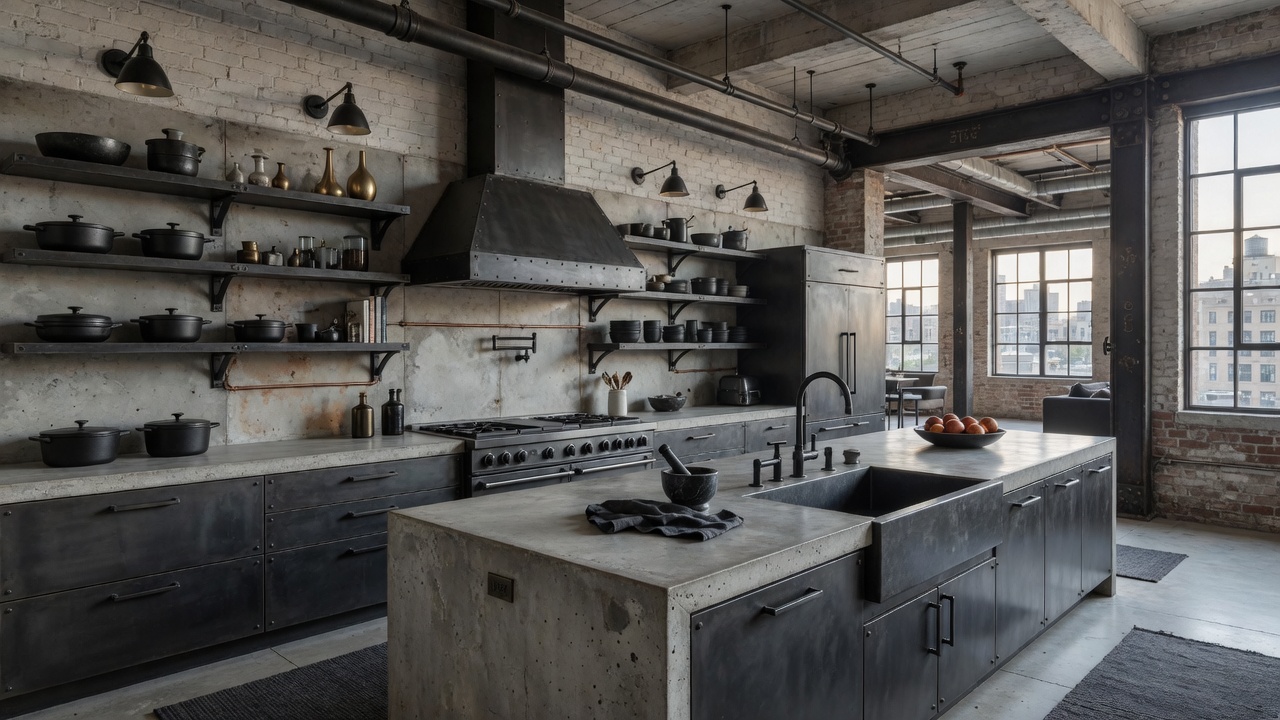 Industrial Loft luxury kitchen inspiration