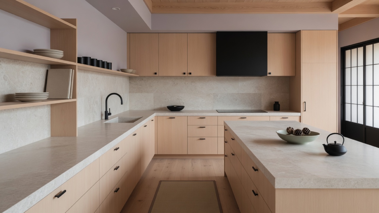 Japandi / Minimal Warm luxury kitchen inspiration