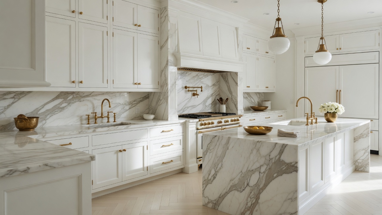 Timeless White & Brass luxury kitchen inspiration