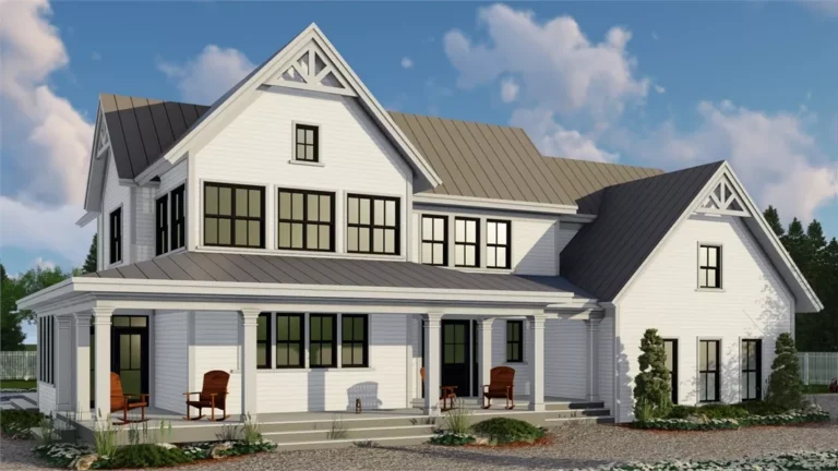 Design view 2 of The Highland Manor, a 3,262 sq ft Modern Farmhouse custom home design available through Vantage Construction