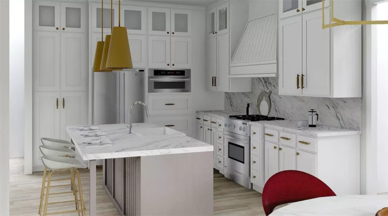 Design view 2 of The Whispering Pine, a 1,998 sq ft Modern Farmhouse custom home design available through Vantage Construction