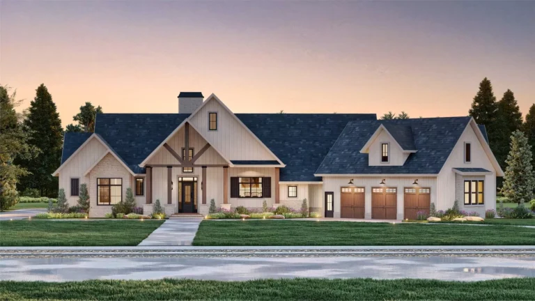 Design view 3 of The Willow Ridge Farmhouse, a 3,146 sq ft Modern Farmhouse custom home design available through Vantage Construction
